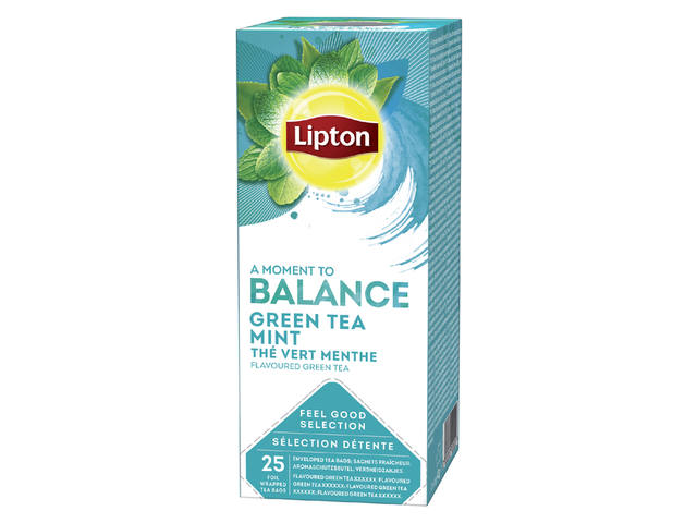 THEE LIPTON BALANCE GREEN TEA MINT 25X1.5GR 1