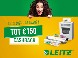 Tot € 150,- cashback op Leitz papiervernietigers en lamineermachines II